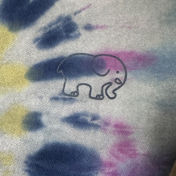 Ivory Ella Purple Tie Dye Pullover Hoodie Sweatshirt size Large - Picture 8 of 8